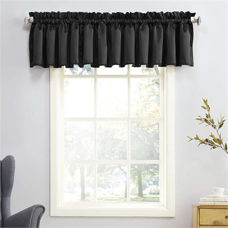 Sun Zero Barrow Energy Efficient Rod Pocket Curtain Single Valance