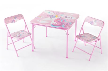 3-Piece Heritage Kids Unicorn Table & Chair Set