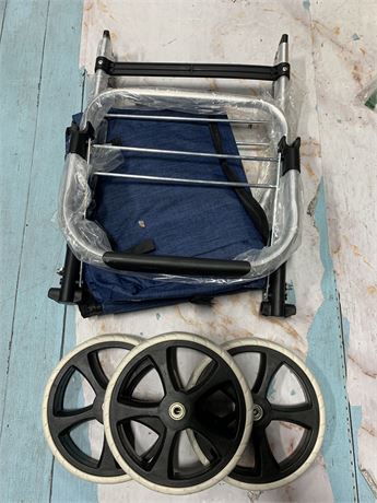 Folding Utility Shopping Cart with Removiable Bag