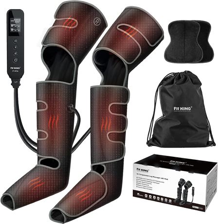 FIT KING Upgraded Full Leg Massager with Heat, Air Compression Massager