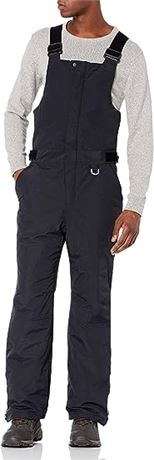 Men's Water-Resistant Insulated Snow Bib Overall, Black, Large