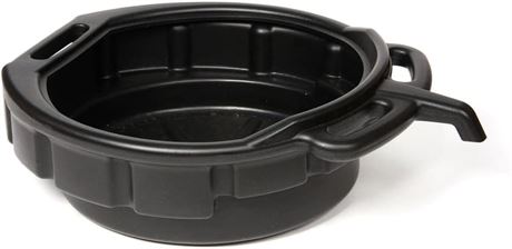 WirthCo 32953 Drain Pan Oil Change Drain Pan, 4 Gallon, Black - Made In USA