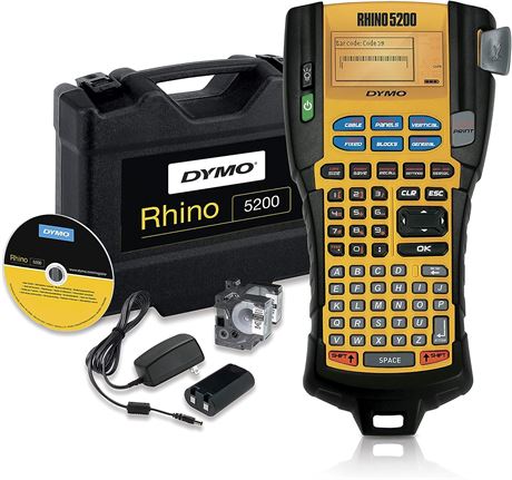 DYMO Industrial Label Maker & Carry Case RhinoPRO 5200 Label Maker