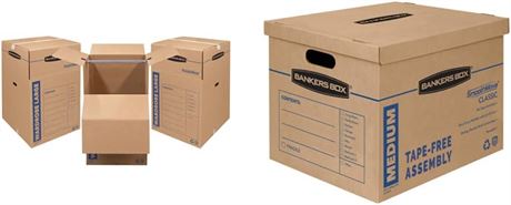 Bankers Box SmoothMove Wardrobe Moving Boxes, Tall, 24 x 24 x 40 In