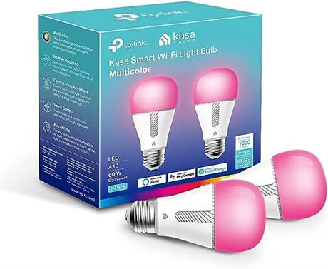 Kasa Smart Bulb, 1000 Lumens Full Color Changing Dimmable Smart WiFi Light Bulb