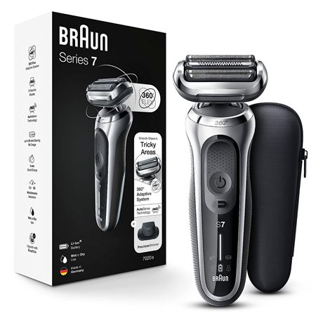 Braun Series 7 7020s Flex Electric Razor - Silver