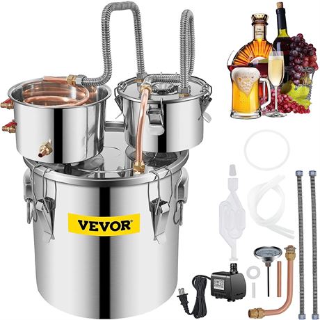 VEVOR Alcohol Still 5 Gal 19L Water Alcohol Distiller