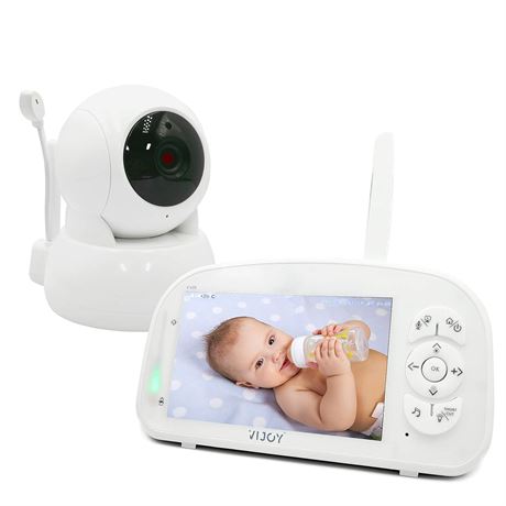 Video Baby Monitor, Vijoy 5 '' HD 1080P Display Monitor with Camera