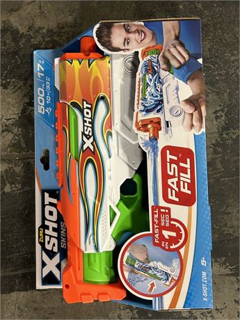 X-Shot Fast-Fill Skins Hyperload Water Blaster -NEW