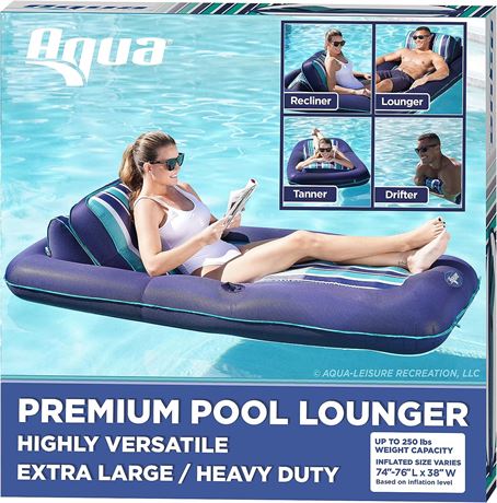 Aqua Premium Convertible Pool Float Lounge � XL