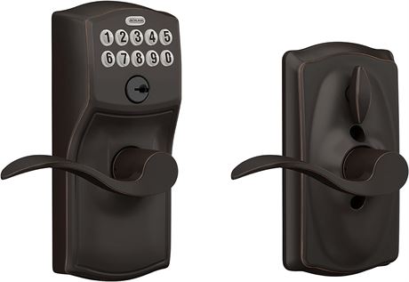 SCHLAG Camelot Keypad Entry with Flex-Lock and Accent Levers,