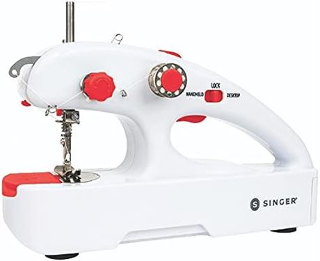 SINGER Stitch Quick + (Two Thread) Hand Held Mending Machine, White