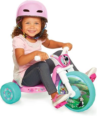 Fly Wheels Minnie Mouse 10" Junior Cruiser Ride-on, Pink/White, 5.6 lbs.,76090