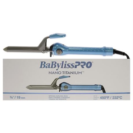 BaBylissPRO BaBylissPRO Nano Titanium 3/4 Inch Spring Curling Iron