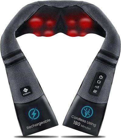 Etekcity Cordless Neck and Back Massager for Pain Relief Deep Tissue