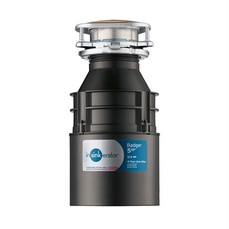 InSinkErator Garbage Disposal, Badger 5XP Power Series, 3/4 HP - Black