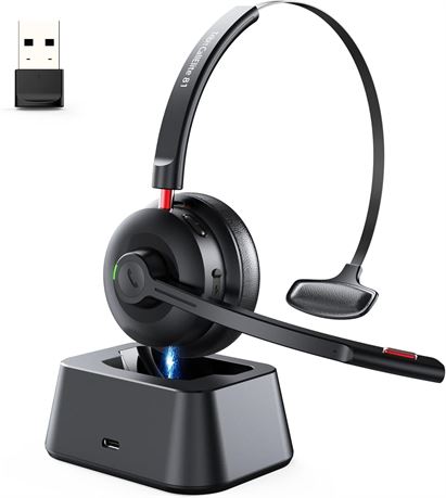 Tribit Wireless Headset with Microphone, Bluetooth 5.0