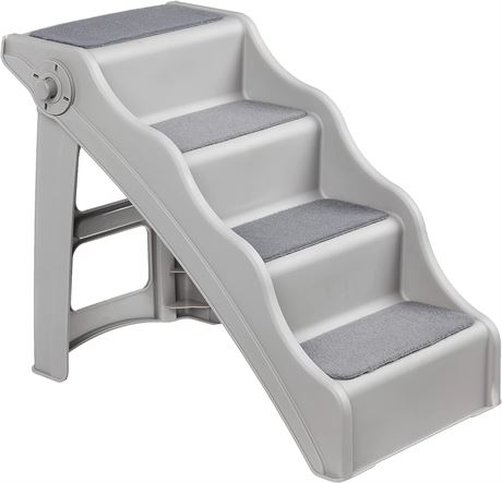 Amazon Basics Foldable Steps for Dogs and Cats, Grey