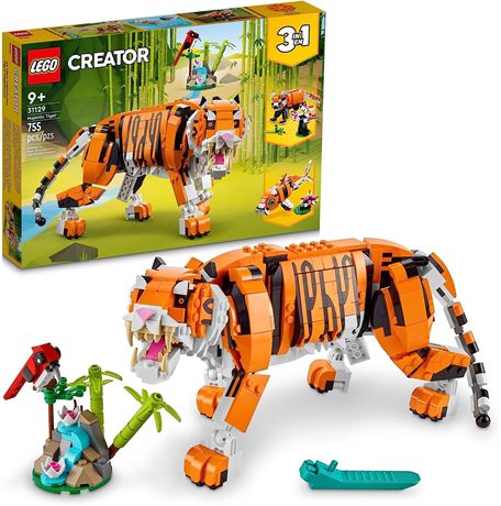 LEGO Creator 3 in 1 Majestic Tiger to Panda or Koi Fish Set 31129