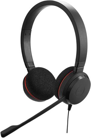 Jabra Evolve 20 UC Wired Headset, Stereo Professional Telephone Headphones