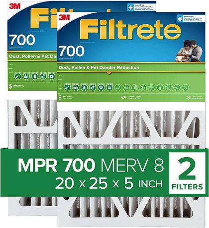 Filtrete 20x25x5 Air Filter, MPR 700, MERV 8