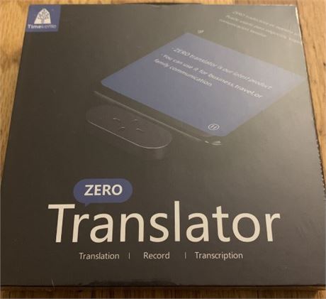 Timekettle Zero Translator Device- Made for Iphone- Black - NEW