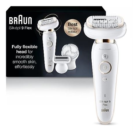 Braun Epilator Silk-epil 9 9-030 with Flexible Head, Facial Hair Remover