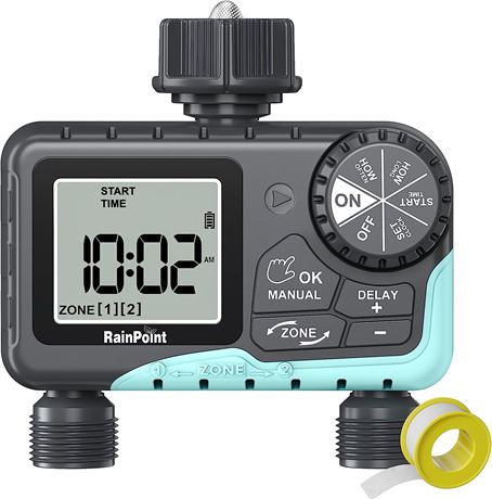 RAINPOINT Sprinkler Timer 2 Outlet