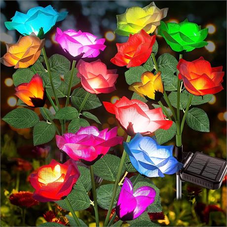 Solar Rose Flower Lights