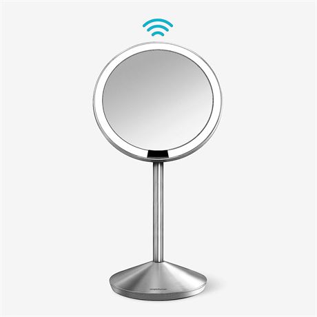 simplehuman Floor Mount 5" Round Rechargeable Mini Travel Makeup Mirror