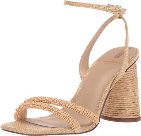 Sam Edelman Women's Kia Heeled Sandal, Bleached Beechwood Bead, 6.5