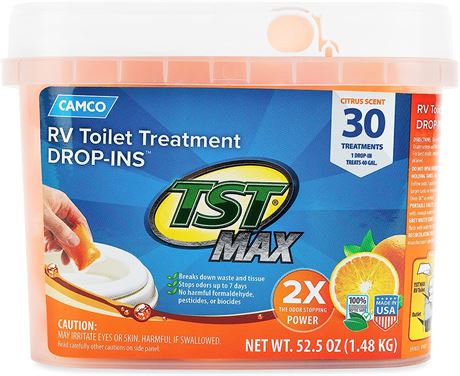 Camco TST MAX Camper/RV Toilet Treatment Drop-INs