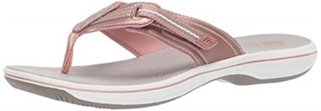 Clarks Women's Brinkley Jazz Flip-Flop, 7