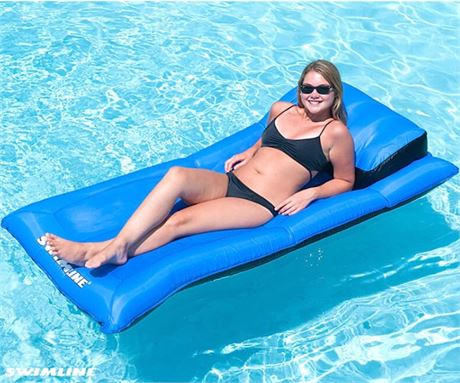 Swimline Ultimate Super-Sized Floating Mattress, Blue/Black