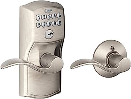 Schlage FE575 CAM 619 ACC Camelot Keypad Lock with Accent Lever