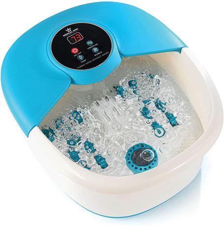 Foot Spa Massager with Heat, 14 Rollers in Foot Shape