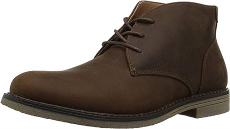 Nunn Bush Men's Lancaster Plain Toe Chukka Boot, BROWN, 13 Medium