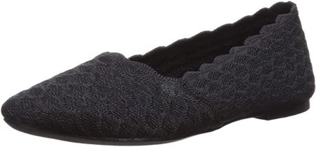 Skechers Women's, Cleo - Honeycomb Flat - Black - Size 8