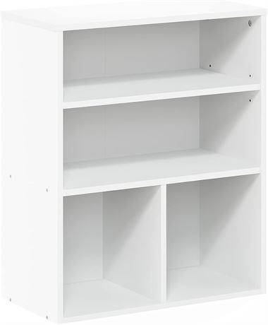 Furinno Pasir 3 Tier Display Bookcase, White