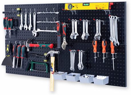 Wallmaster Pegboard Organizer Garage Storage - 48pcs