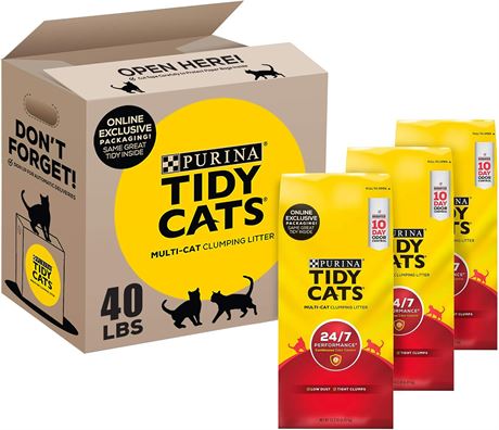 Purina Tidy Cats Clumping Cat Litter - Pack of 3 - 13lbs Each