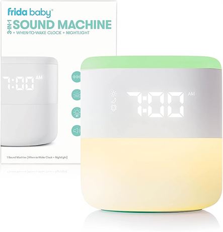 Frida Baby 3-in-1 Sound Machine + When-to-Wake Clock + Nightlight (Bluetooth)