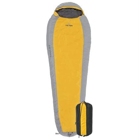 TETON Sports TrailHead Sleeping Bag, Scout Orange, 75" x 30" x 20"