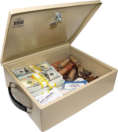 Nadex Steel Security Chest, Fire Retardant Box with Lock and Key