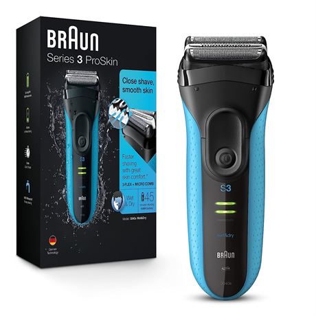 Braun Electric Series 3 Razor with Precision Trimmer, Wet & Dry Foil Shaver