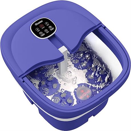 HOSPAN Collapsible Foot Spa Electric Rotary Massage Foot Bath with Heat