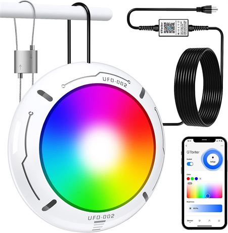 GTbriter LED Pool Light with App Control - 2 Lights - 25ft Cord