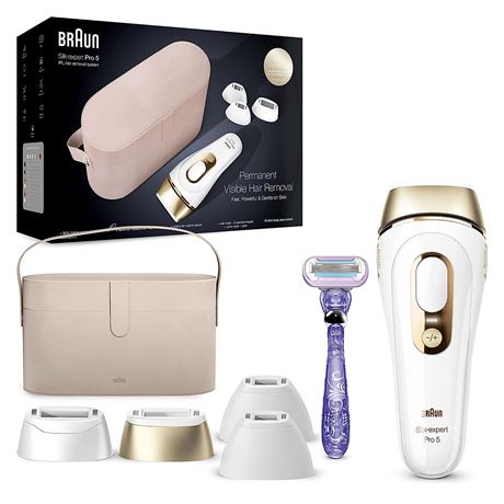 Braun IPL Long-lasting Hair Removal System, NEW Silk Expert Pro 5