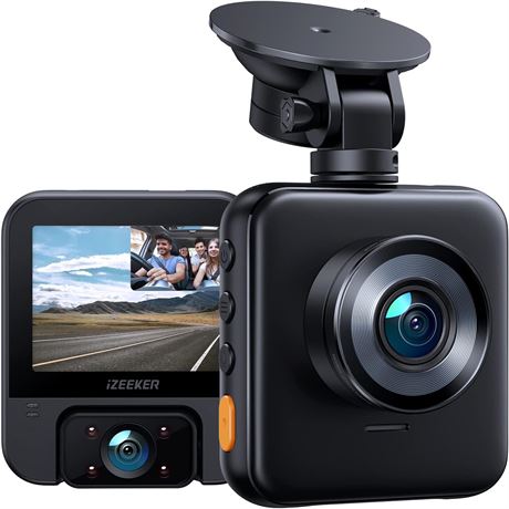 iZEEKER 2K Dash Cam Front and Inside, 1080P Dual Dash Camera for Cars