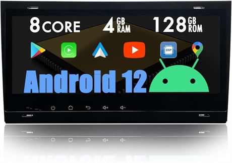 AUXOAUDIOTEK Android 12 Car Stereo CarPlay GPS